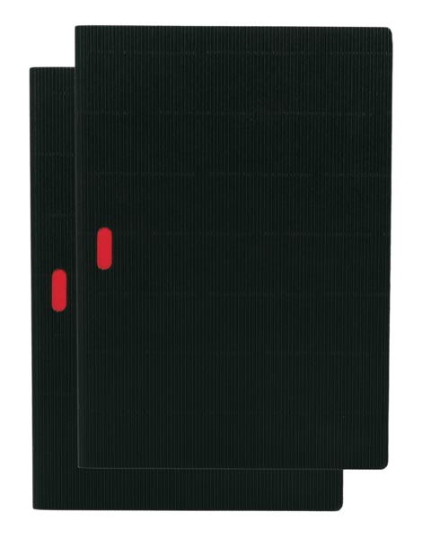 Paper-Oh Cahier Ondulo Black / Black A4 Softback Notebook – Plain – product view