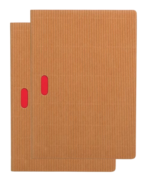 Paper-Oh Cahier Ondulo Natural / Natural A5 Softback Notebook – Squared – product view