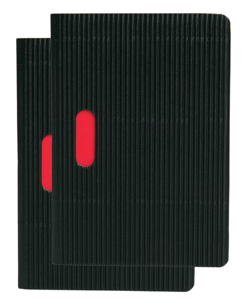 Paper-Oh Cahier Ondulo Black / Black B7 Softback Notebook – Lined – product view