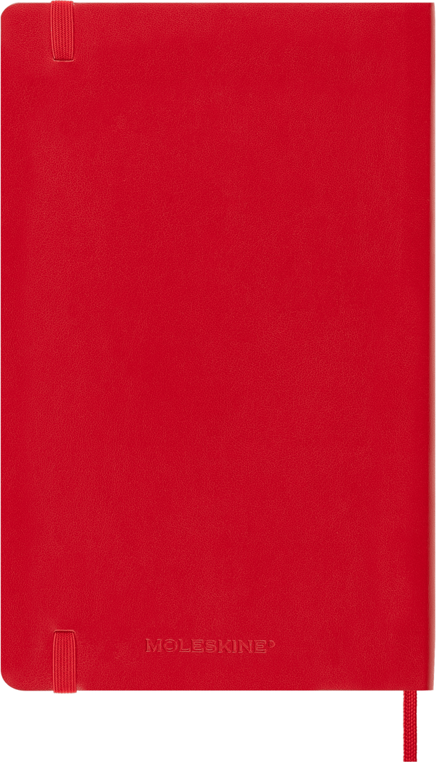 Moleskine Classic Notebook – Large, Ruled, Hard Cover, Scarlet Red