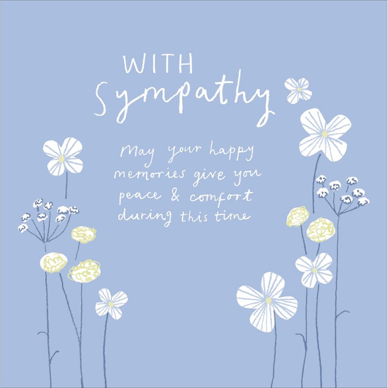 White Flowers Always Hope Sympathy Card