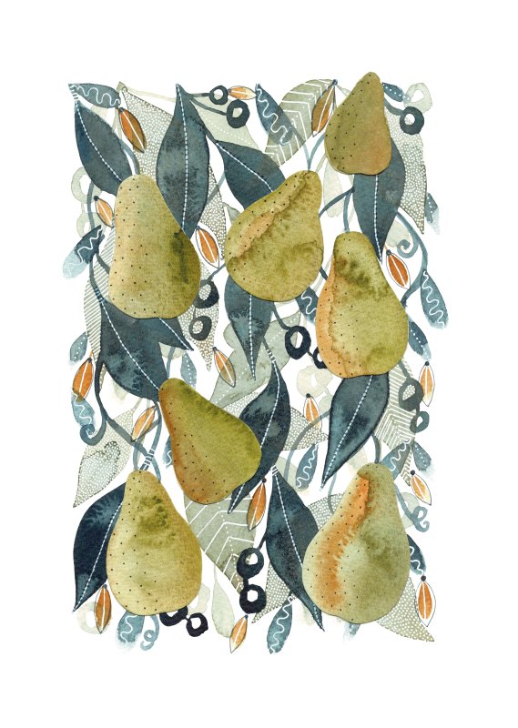 Summer Pears by Essoldo – A3 Art Print