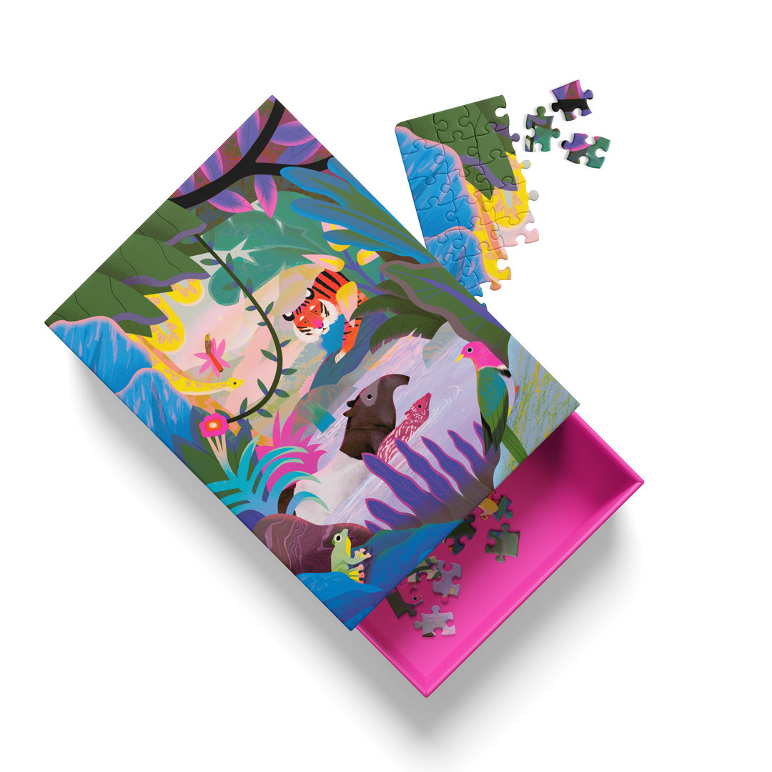 Animals of the Sumatran Jungle Mini Matchbox Jigsaw Puzzle (14141)