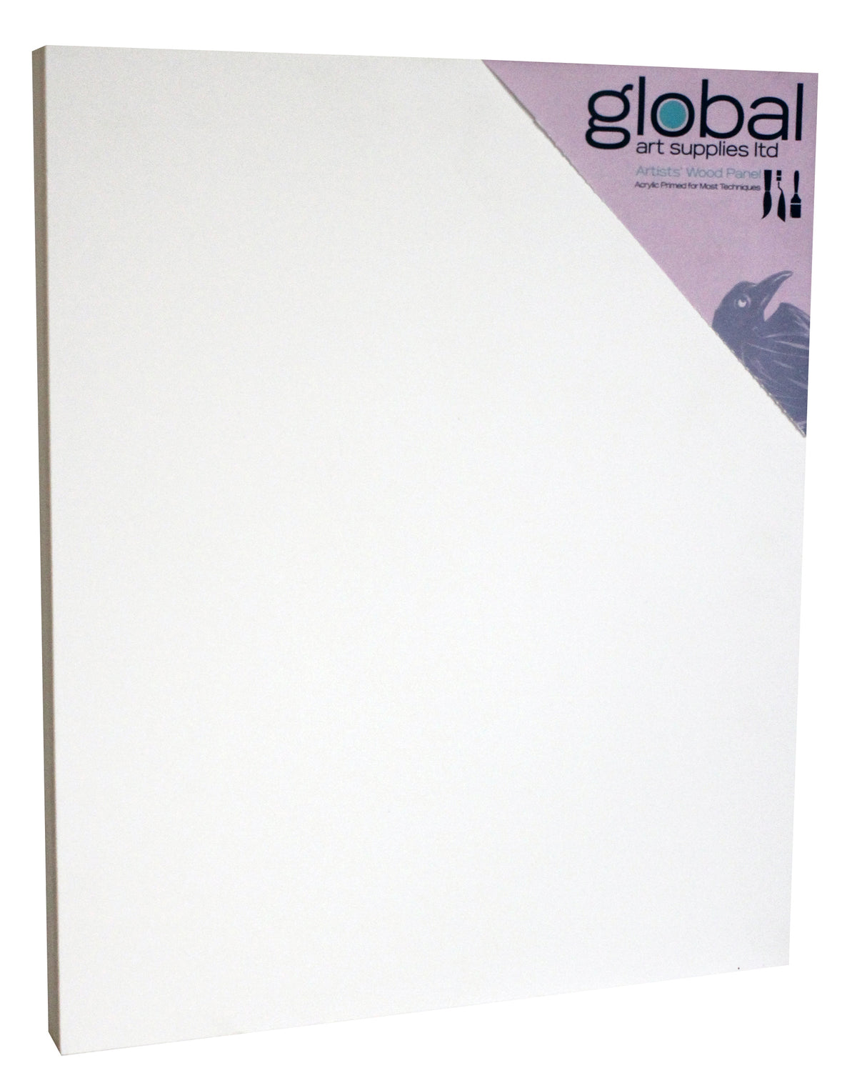 Global Art Supplies Gesso Primed Wooden Painting Panel 18mm Deep – 6 x 6in