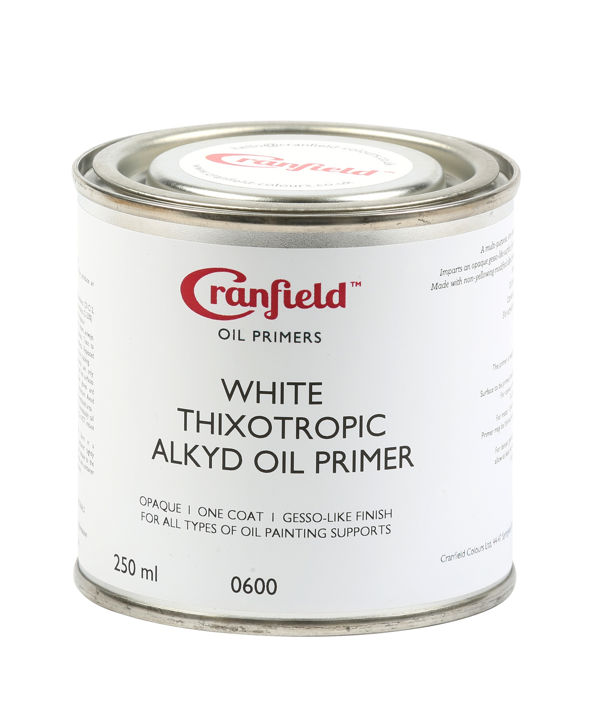 Cranfield White Thixotropic Alkyd Primer 250ml