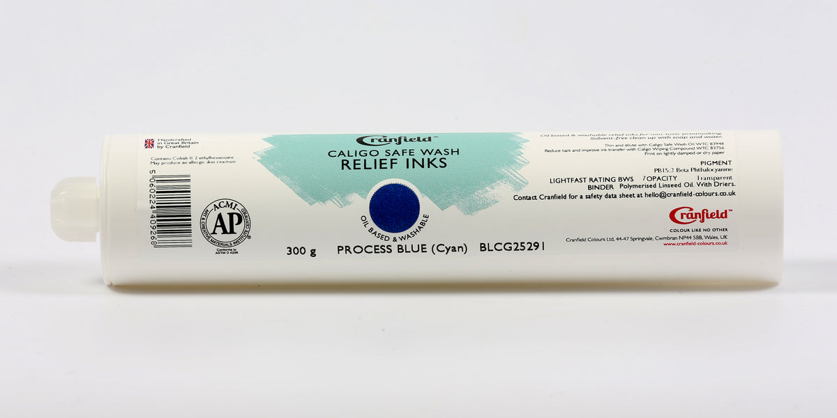 Cranfield Caligo Safe Wash Relief Ink 300g Cartridge – Process Blue Cyan