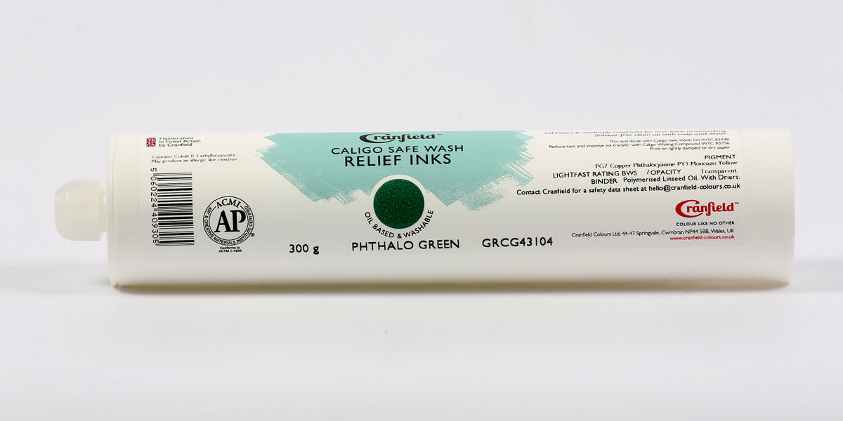 Cranfield Caligo Safe Wash Relief Ink 300g Cartridge – Phthalo Green