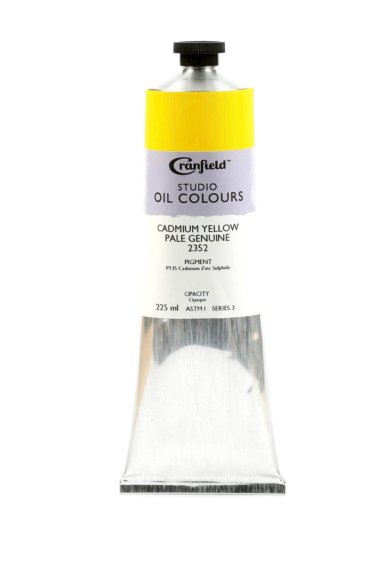 Cranfield Studio Oil Colour 225ml Tube – Cadmium Yellow Pale Genuine (Series 3)