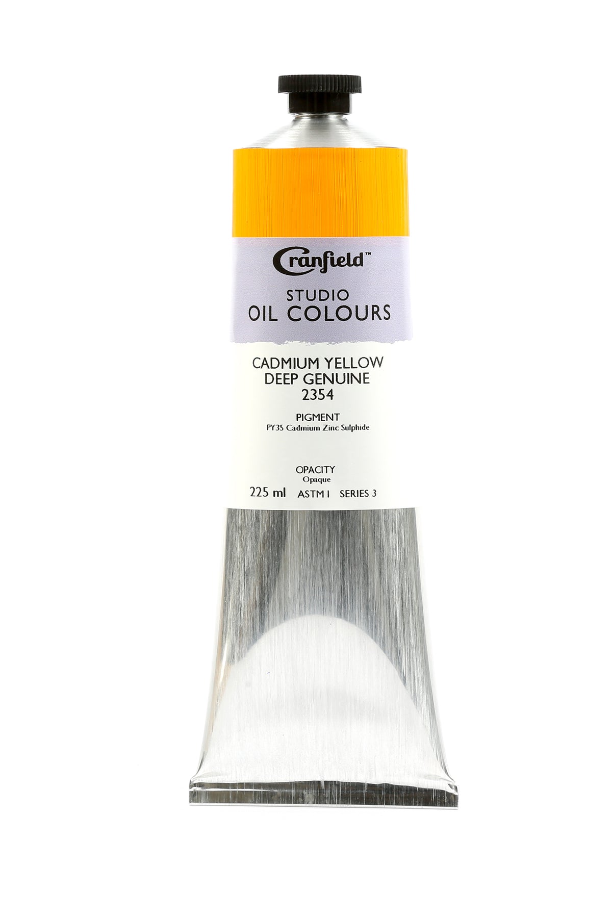 Cranfield Studio Oil Colour 225ml Tube – Cadmium Yellow Deep Genuine (Series 3)