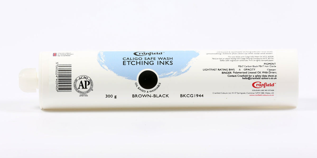 Cranfield Caligo Safe Wash Etching Ink 300g Cartridge – Brown Black