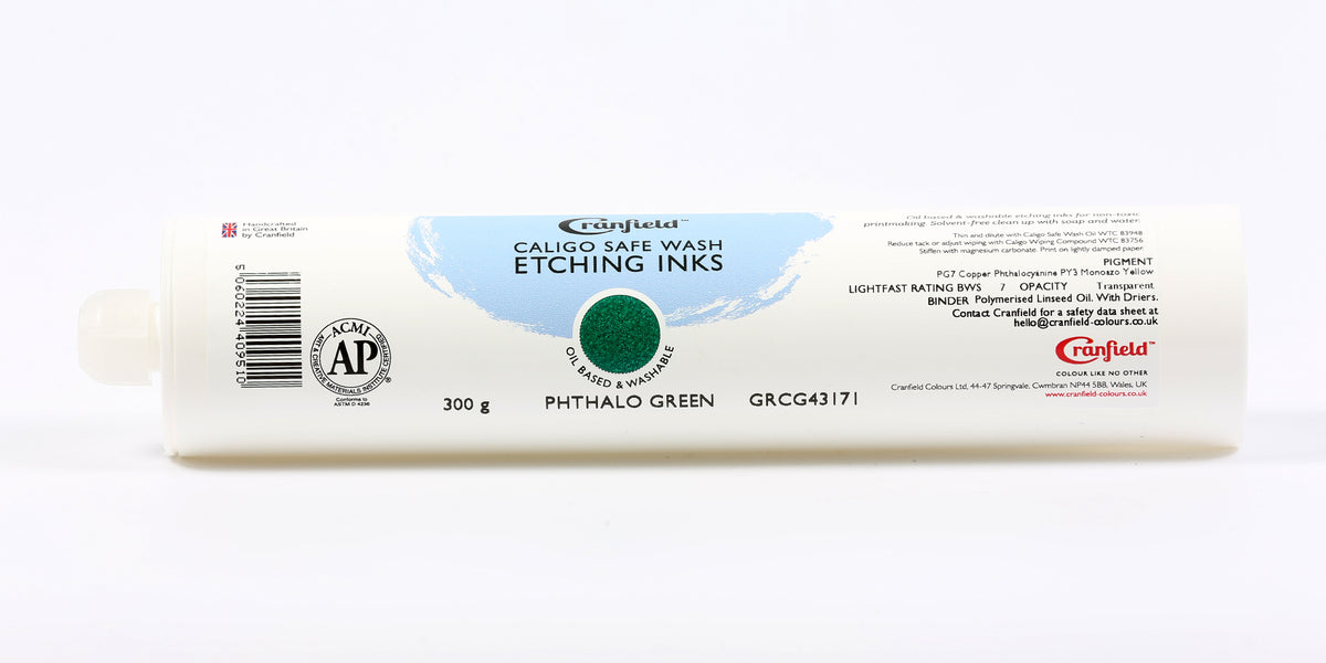 Cranfield Caligo Safe Wash Etching Ink 300g Cartridge – Phthalo Green
