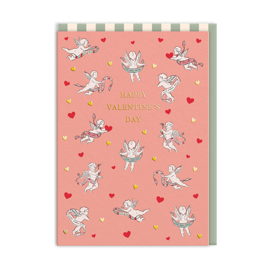 Happy Valentine's Day Cherubs Greeting Card (12715)