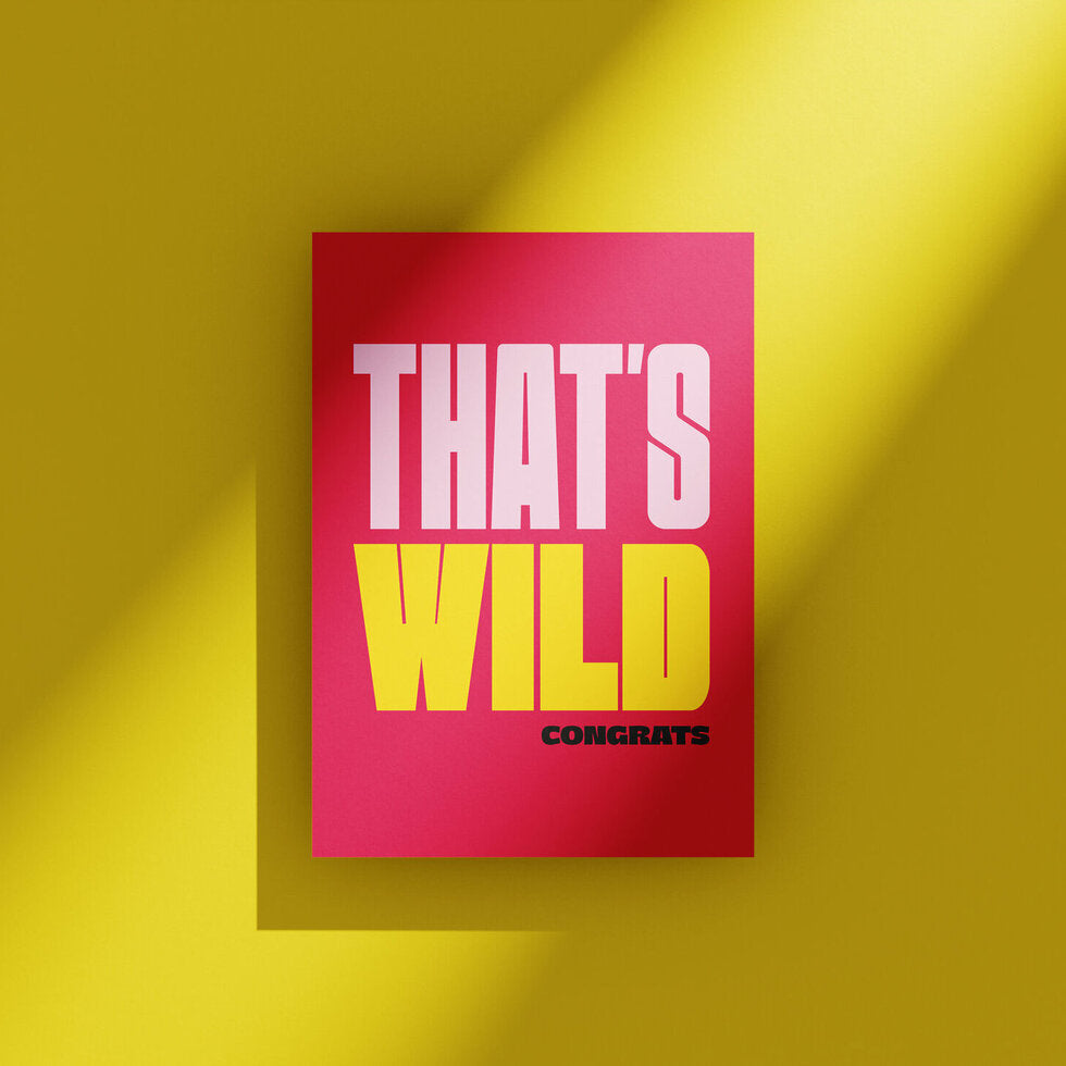 Caps Lock That's Wild Greetings Card by Heyyy