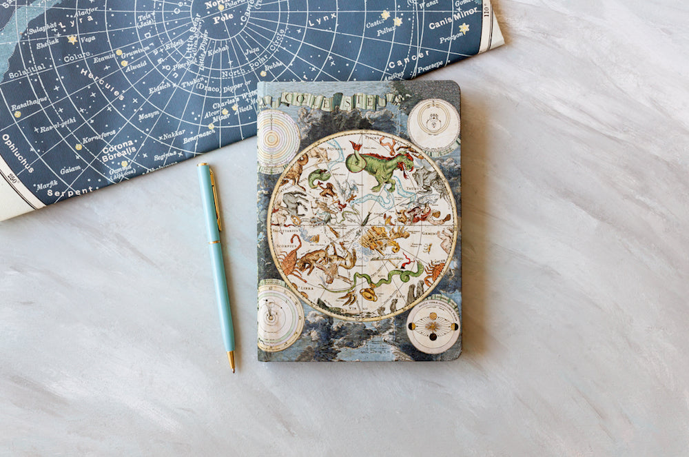 Paperblanks Celestial Planisphere A6 Cahier Notebook – Dot Grid – design detail