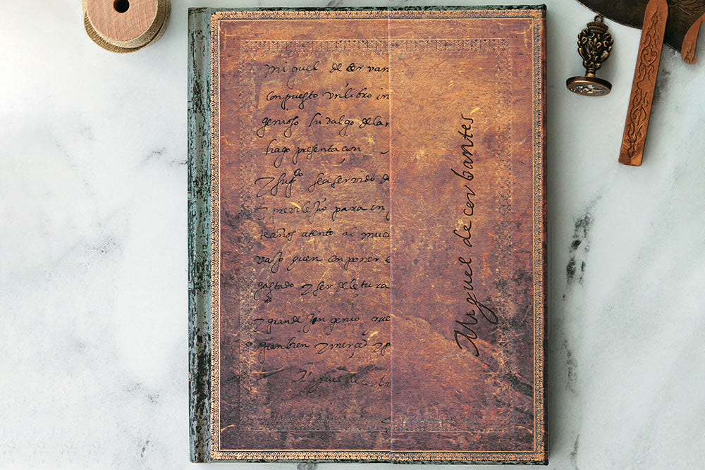 Paperblanks Cervantes, Letter to the King Pencil Case – design detail