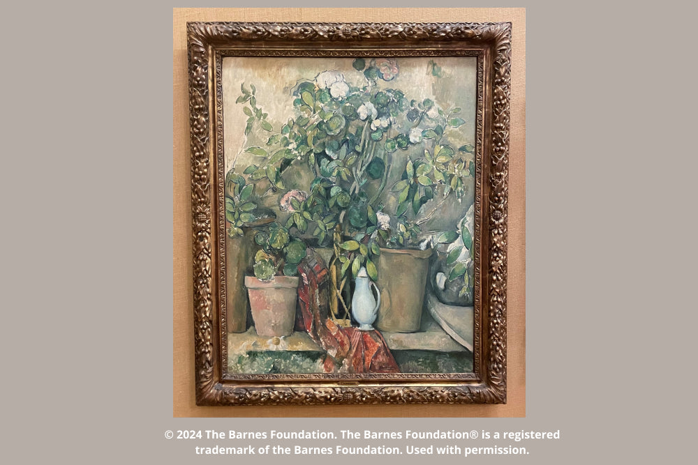 Paperblanks Cezanne’s Terracotta Pots and Flowers Cotton Tote Bag – design detail