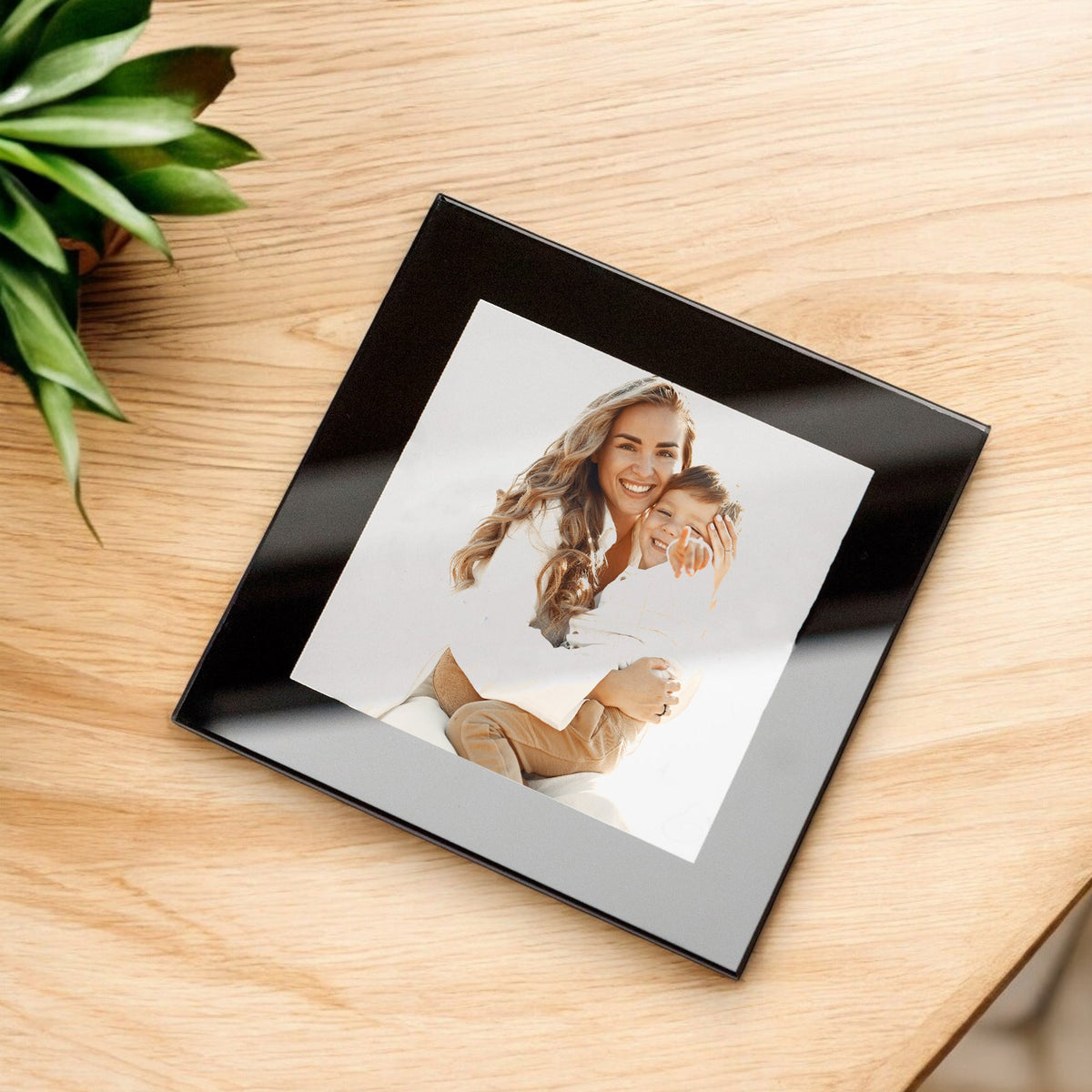 Kenro photo coaster on a table