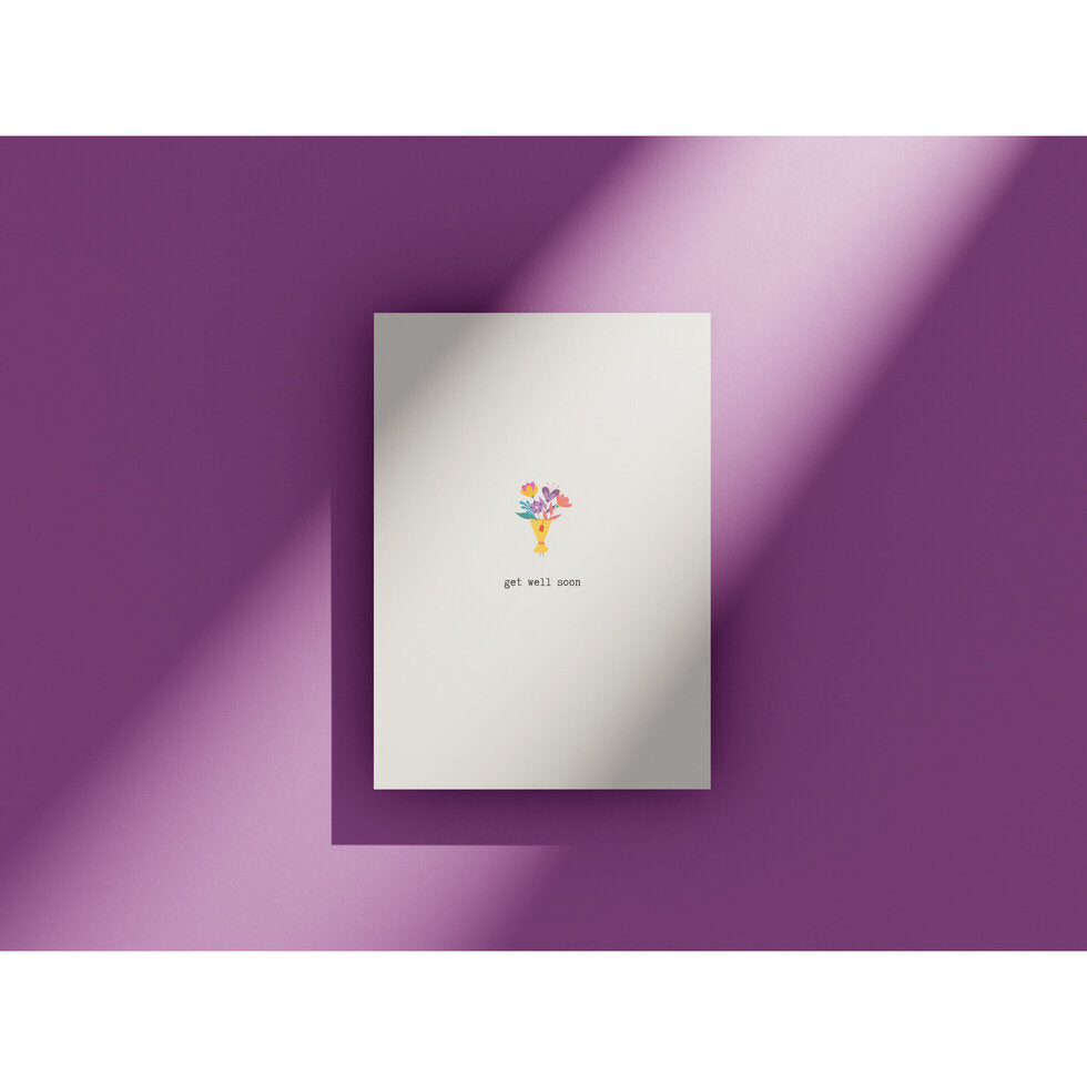Dancing In The Rain Get Well Flowers Greetings Card by Heyyy