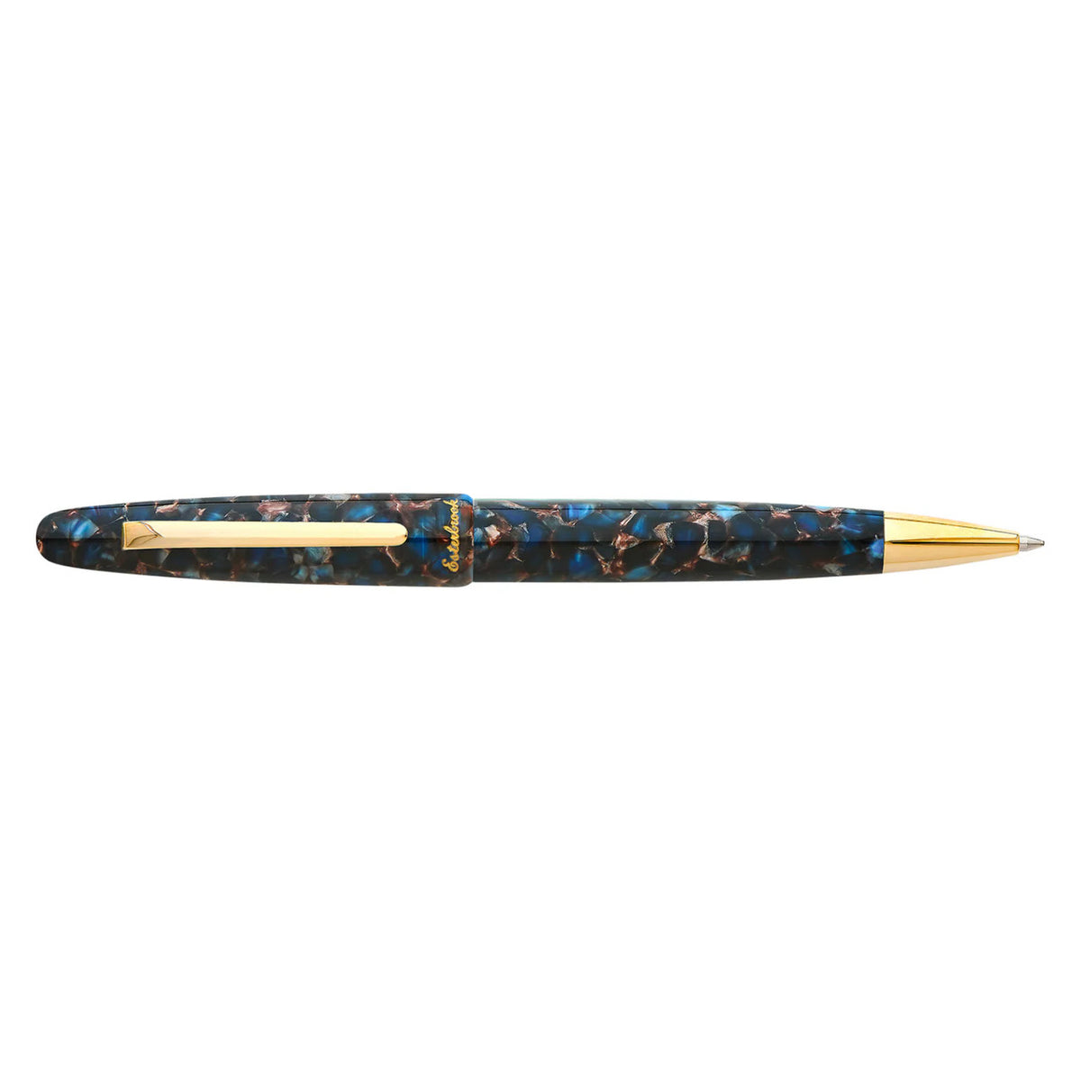 Esterbrook Estie Nouveau Blue ballpoint pen with gold trim
