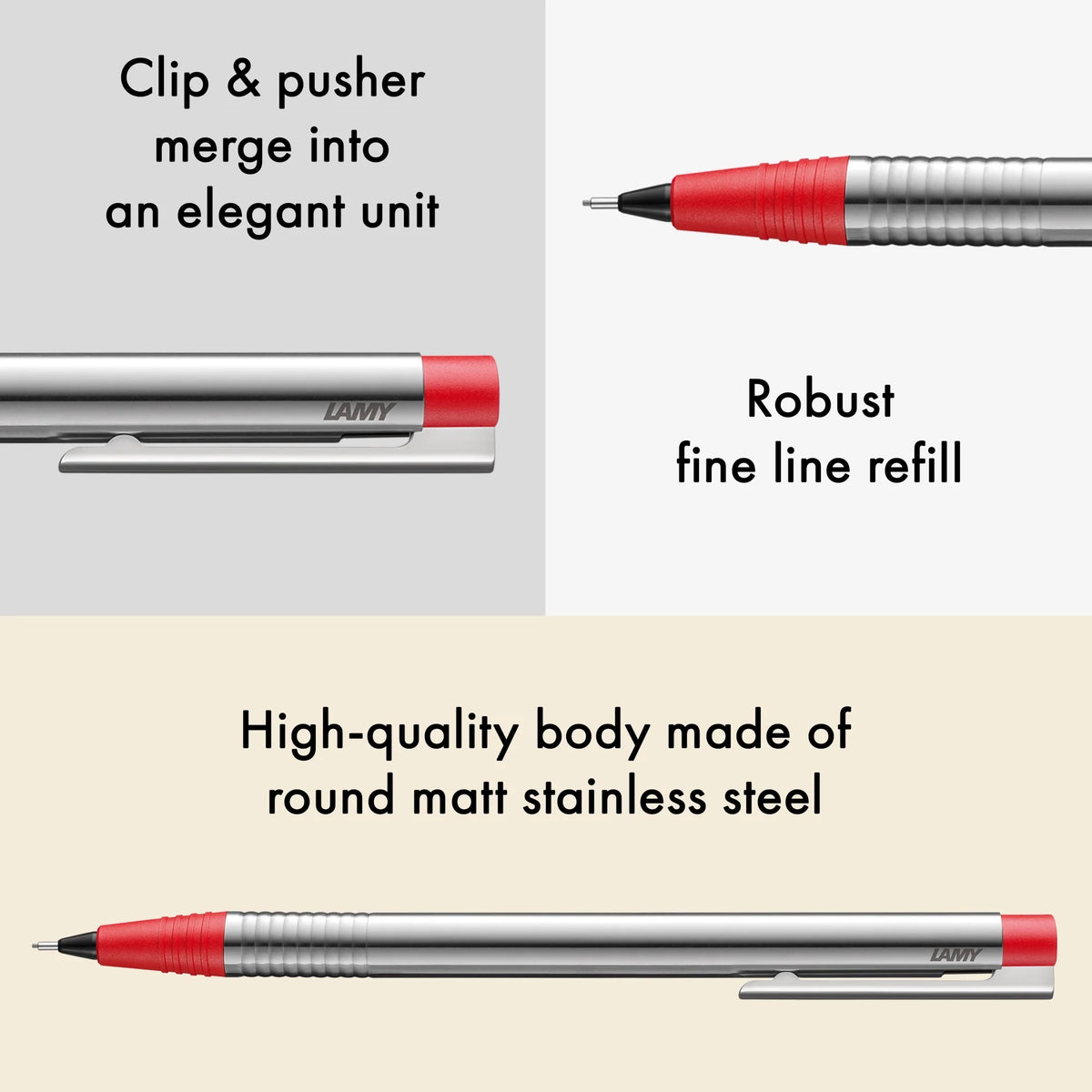 LAMY Logo Mechanical Pencil – Red | 0.7 mm HB Lead