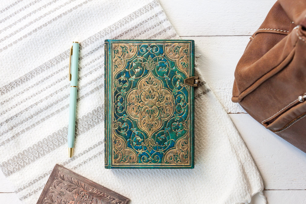 Paperblanks First Folio/Turquoise Chronicles Washi Tape – Pack of 2 – design detail