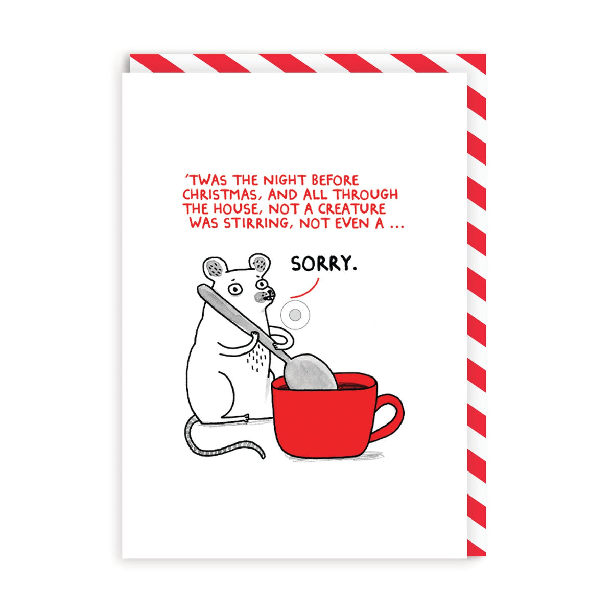 Night Before Christmas Mouse Christmas Card (6727)