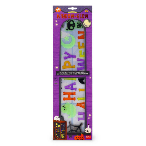 Legami Halloween 26 - Windo-Glow - Set Of Gel Stickers For Window - Large