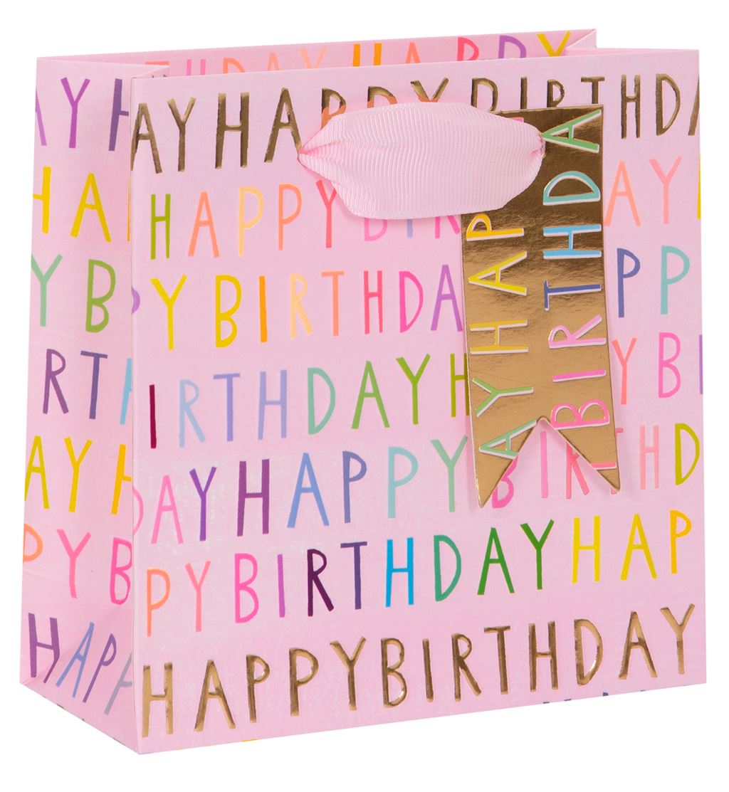 Glick Small Gift Bag - Birthday Pink