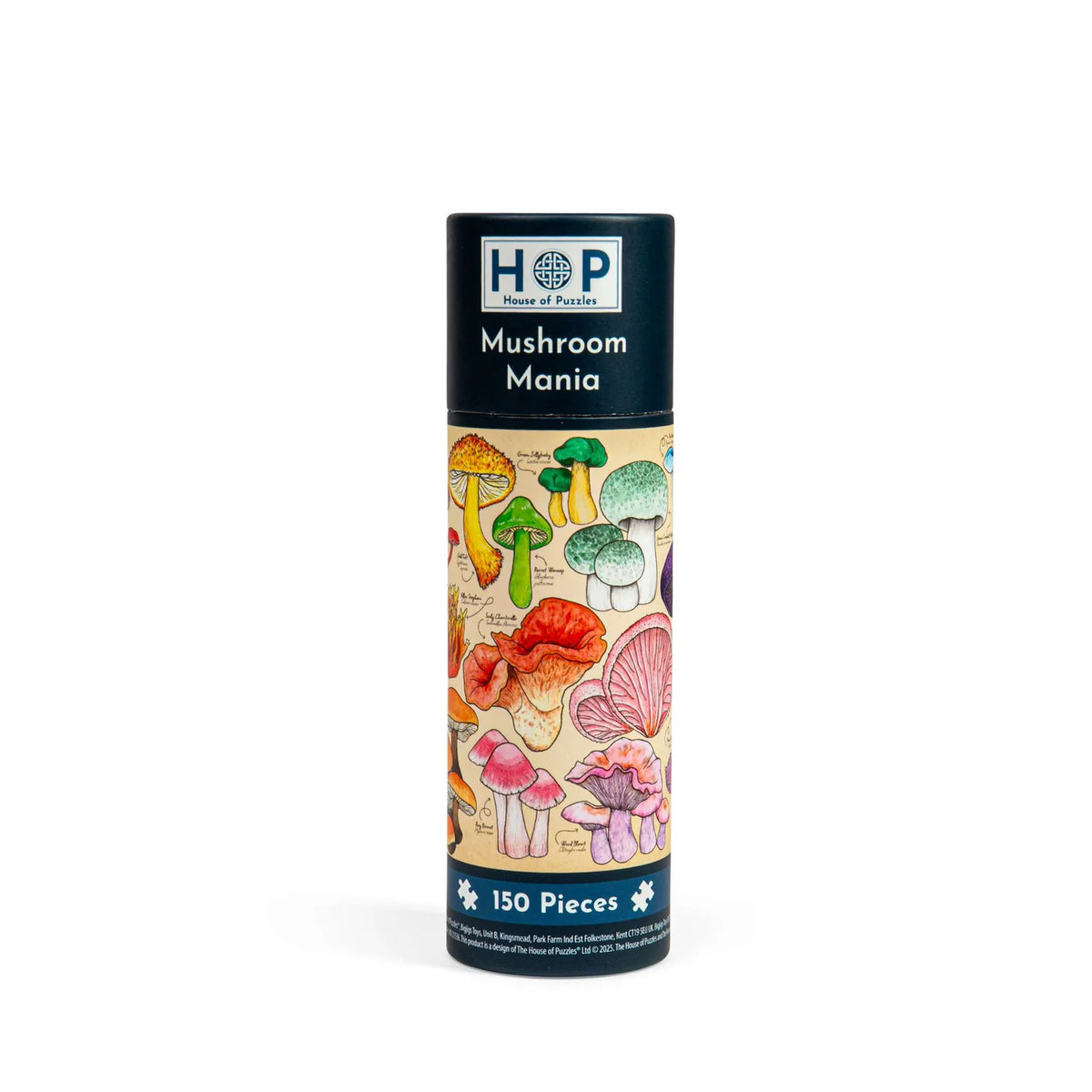 Mushroom Mania 150 Piece Mini Jigsaw Puzzle in a Tube