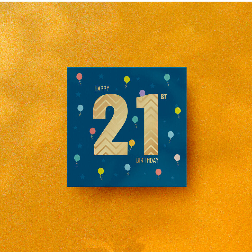 Instant Classics Milestones Age 21 Tiny Balloons Birthday Card by Heyyy