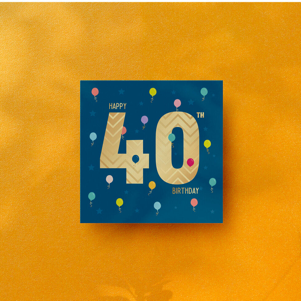 Instant Classics Milestones Age 40 Tiny Balloons Birthday Card by Heyyy
