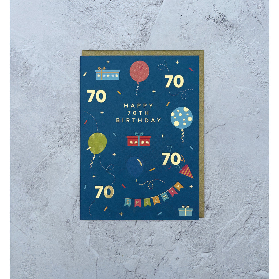 I'mPressed Milestones Men's Age 70 Birthday Greetings Card by Heyyy