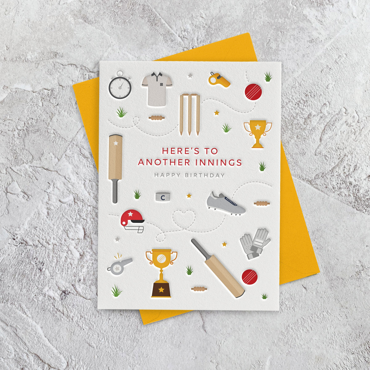I'mPressed - Here's To Another Innings Happy Birthday Cricket Greetings Card