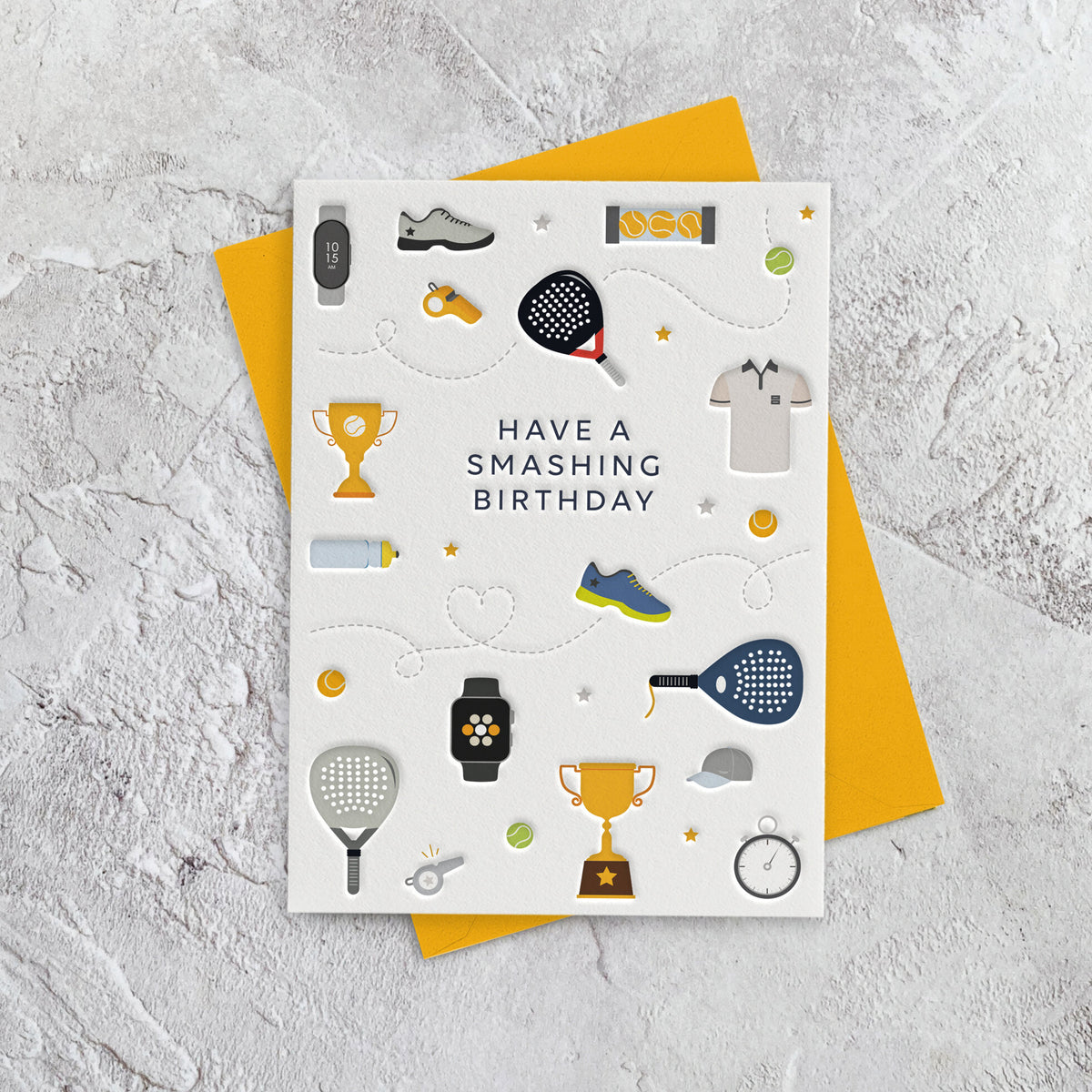 I'mPressed - Have A Smashing Birthday Tennis Greetings Card