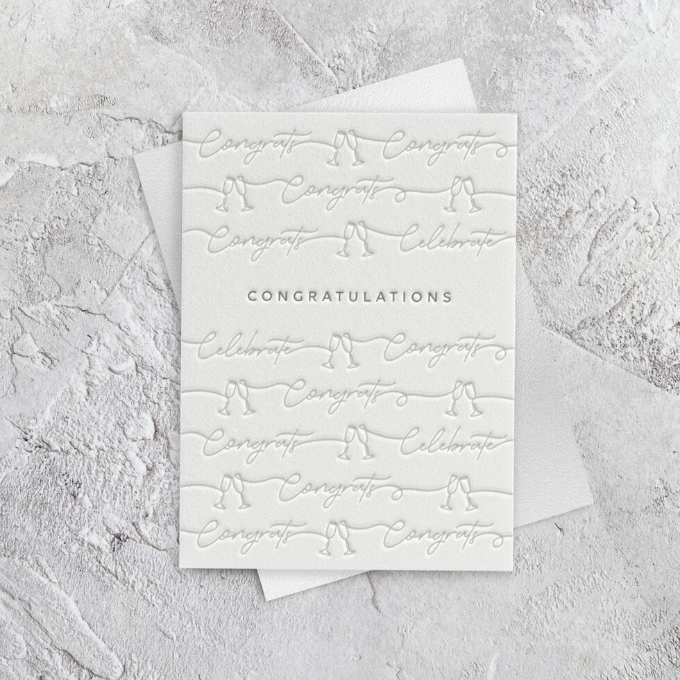 I'mPressed Congratulations Script Greetings Card by Heyyy