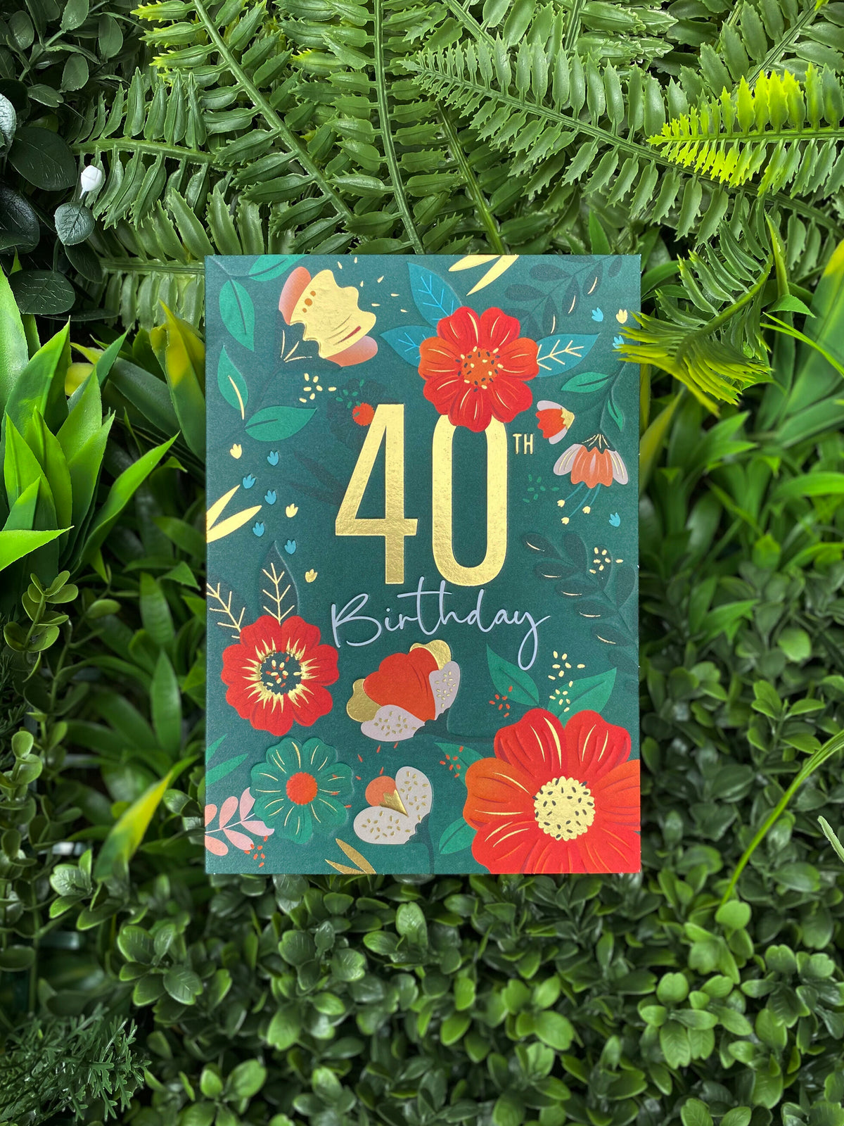 I'mPressed Botanique - Floral 40th Birthday Greetings Card