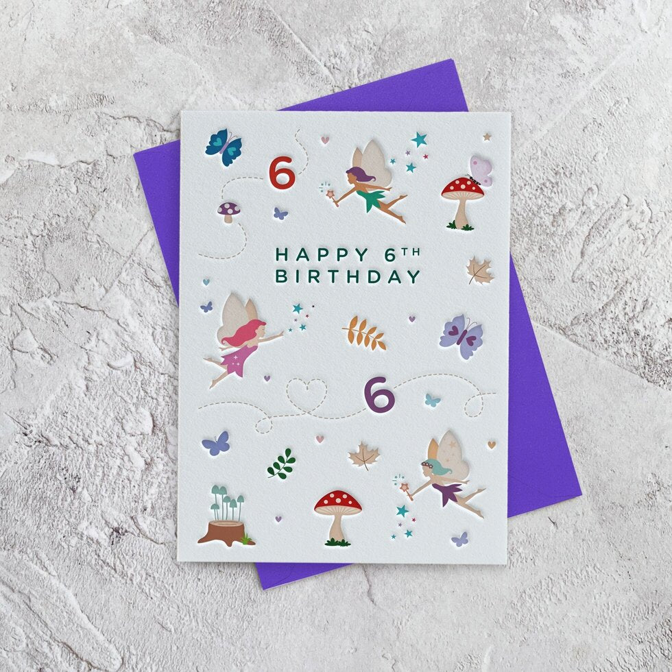 I'mPressed Mini Milestones Age 6 Toadstools Birthday Card by Heyyy