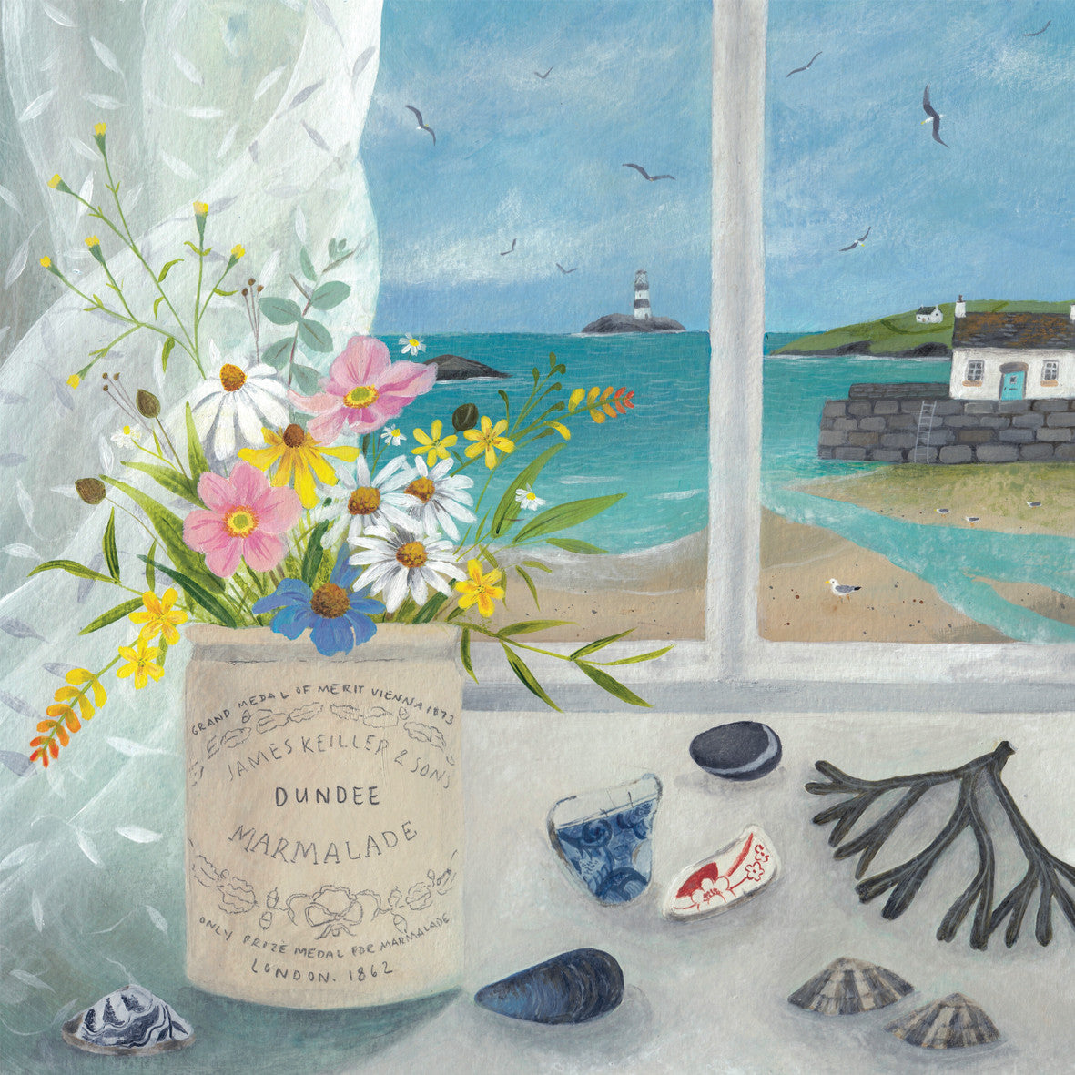 Beach Treasures Card by Julia Crossland