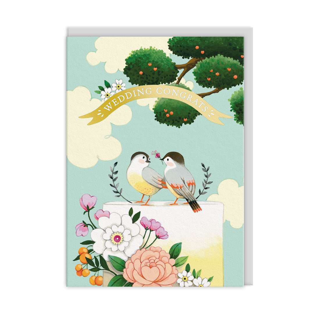 Wedding Congrats Birds Greeting Card (12370)