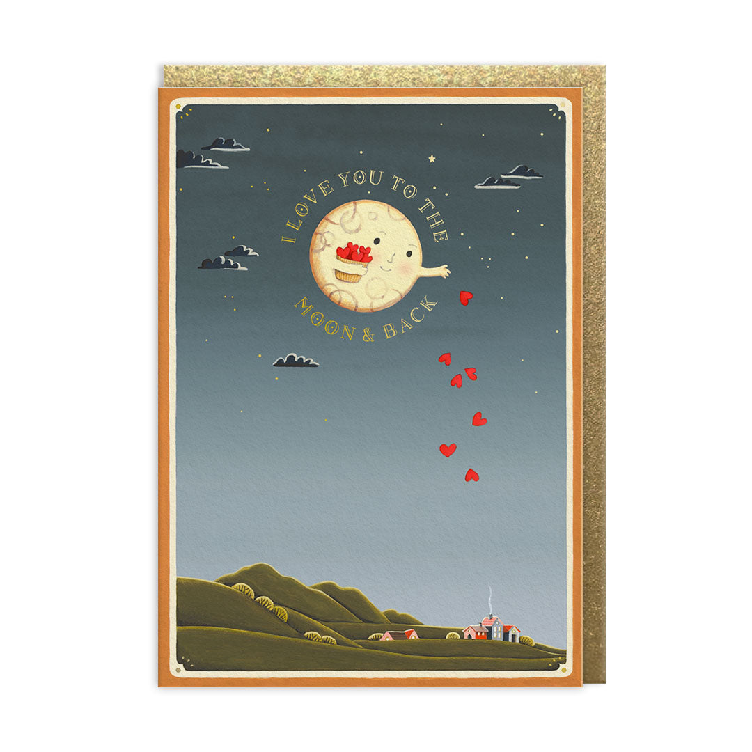 Moon and Back Greeting Card (14042)