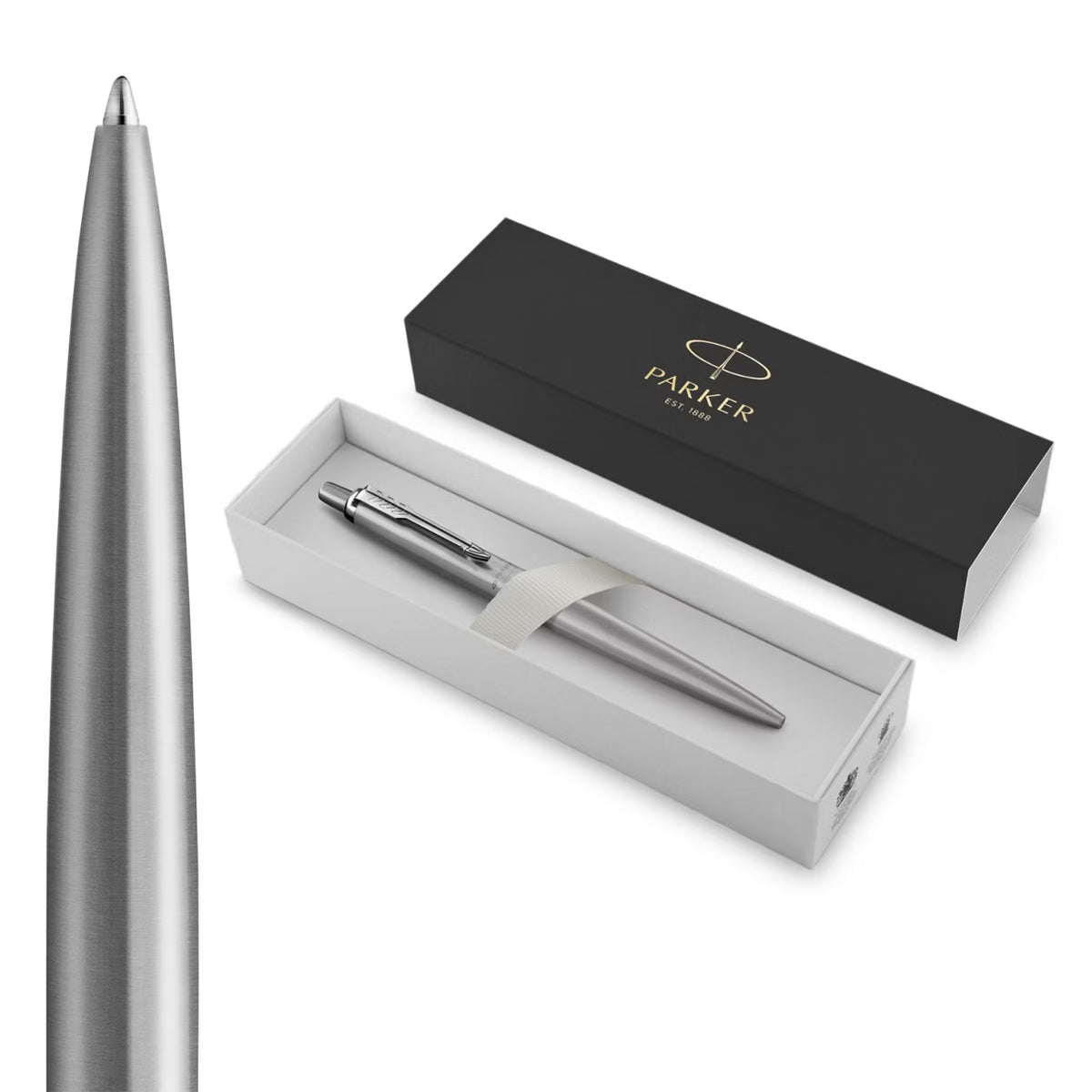 Parker JOT XL MONO Ballpoint Pen | Stainless Steel Chrome Trim
