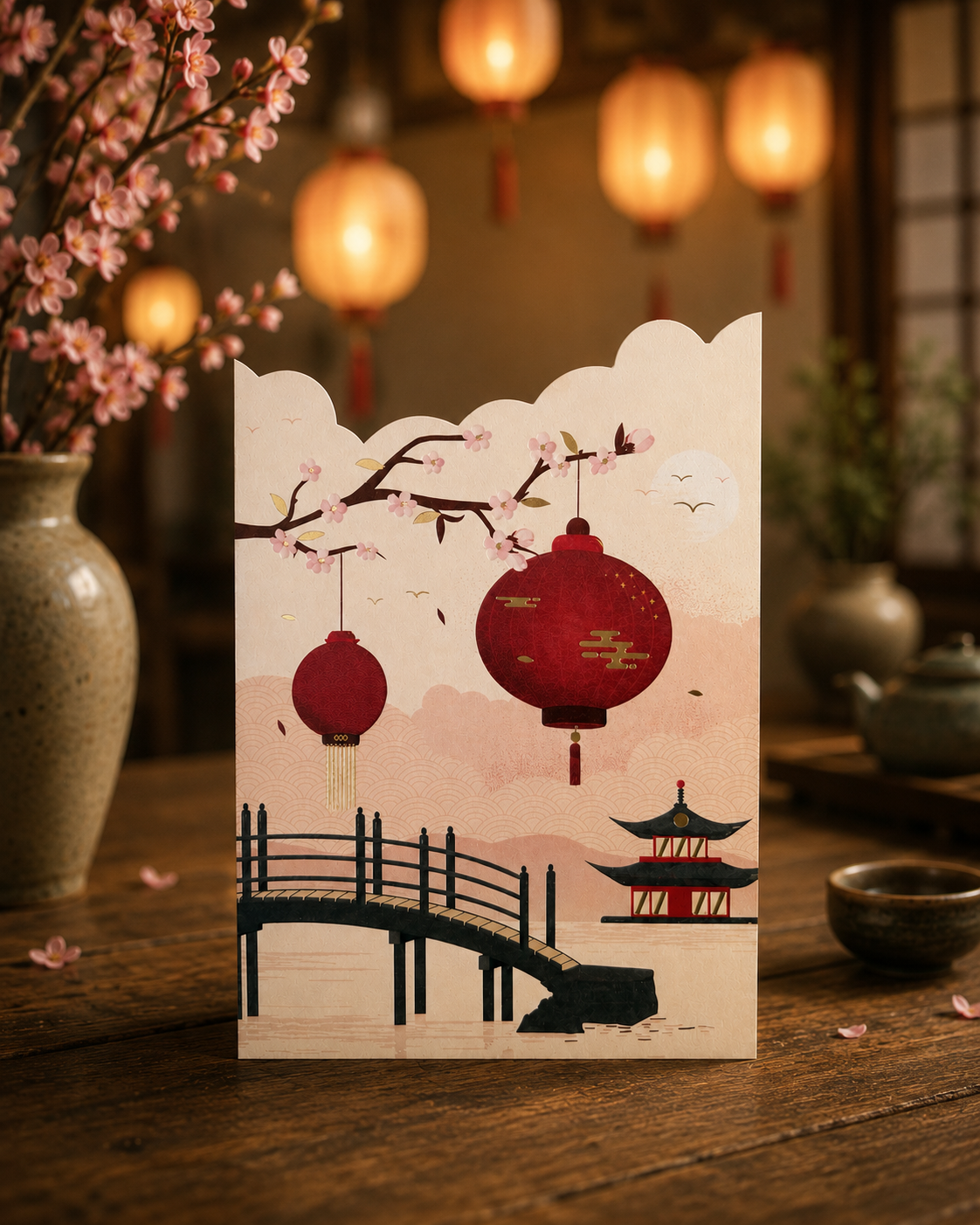 Shapes of Kirinuki - Bridge Greetings Card