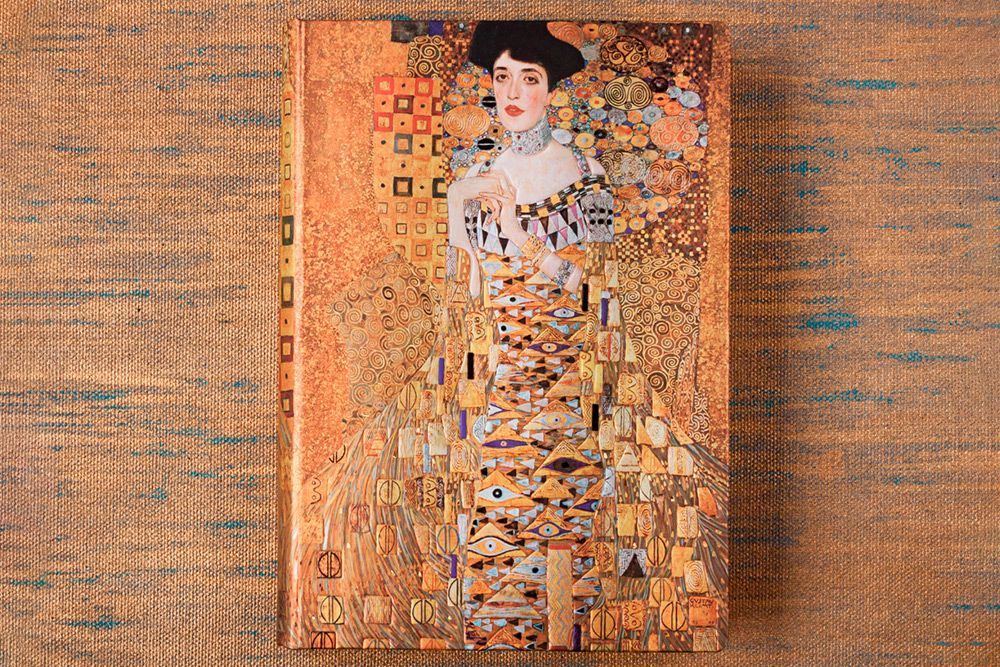 Paperblanks Klimt’s 100th Anniversary – Portrait of Adele Midi Hardback Journal – Lined, 240 Pages – design detail