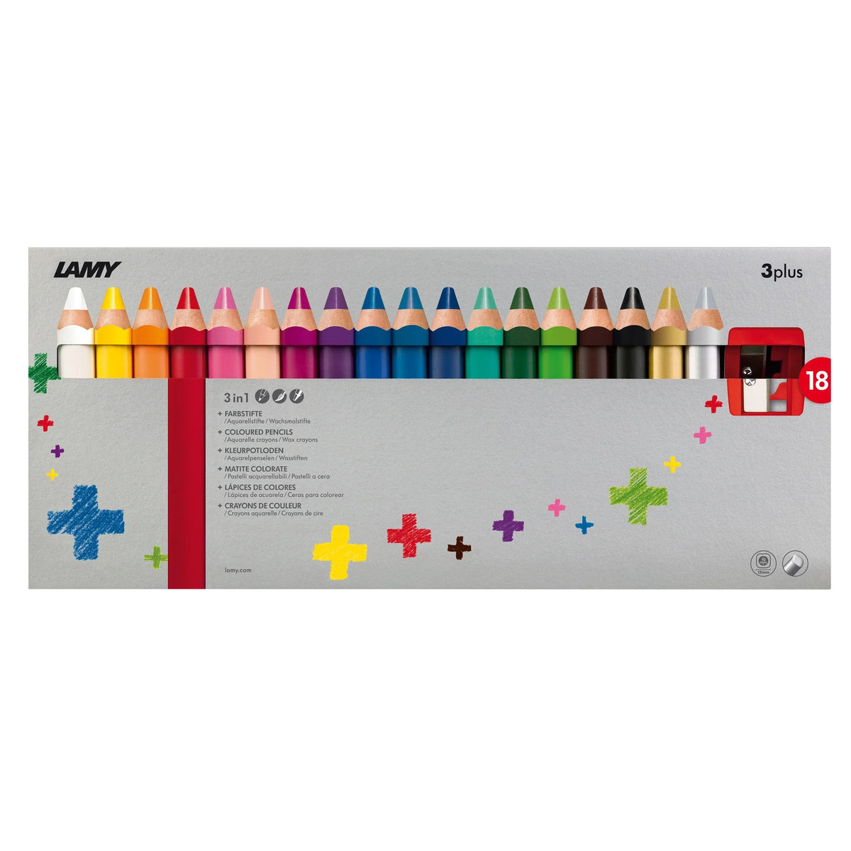 LAMY 3plus Colouring Pencils – Set of 18