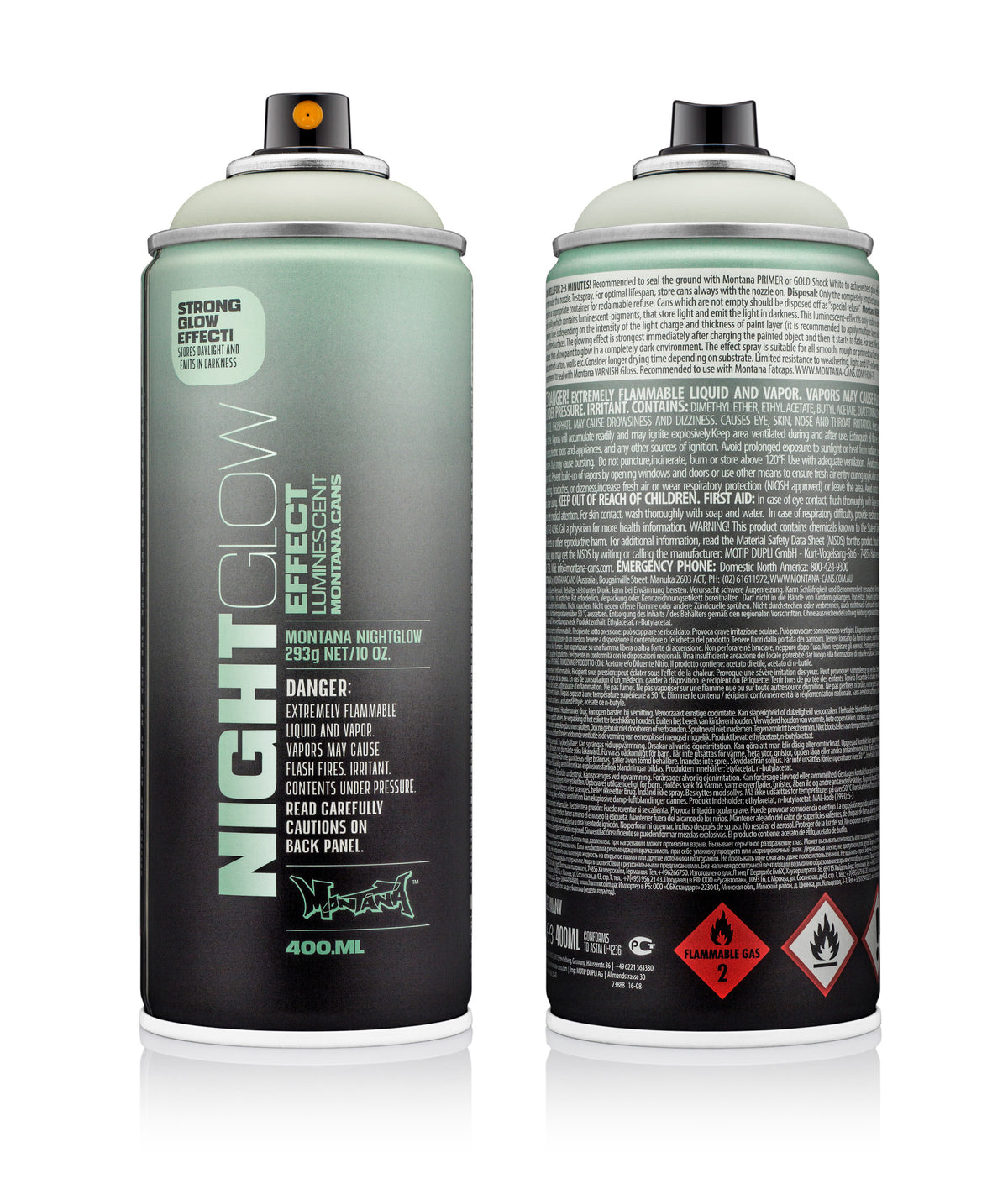 Montana Tech Night Glow Luminescent Spray 400ml – Green (NG1000)