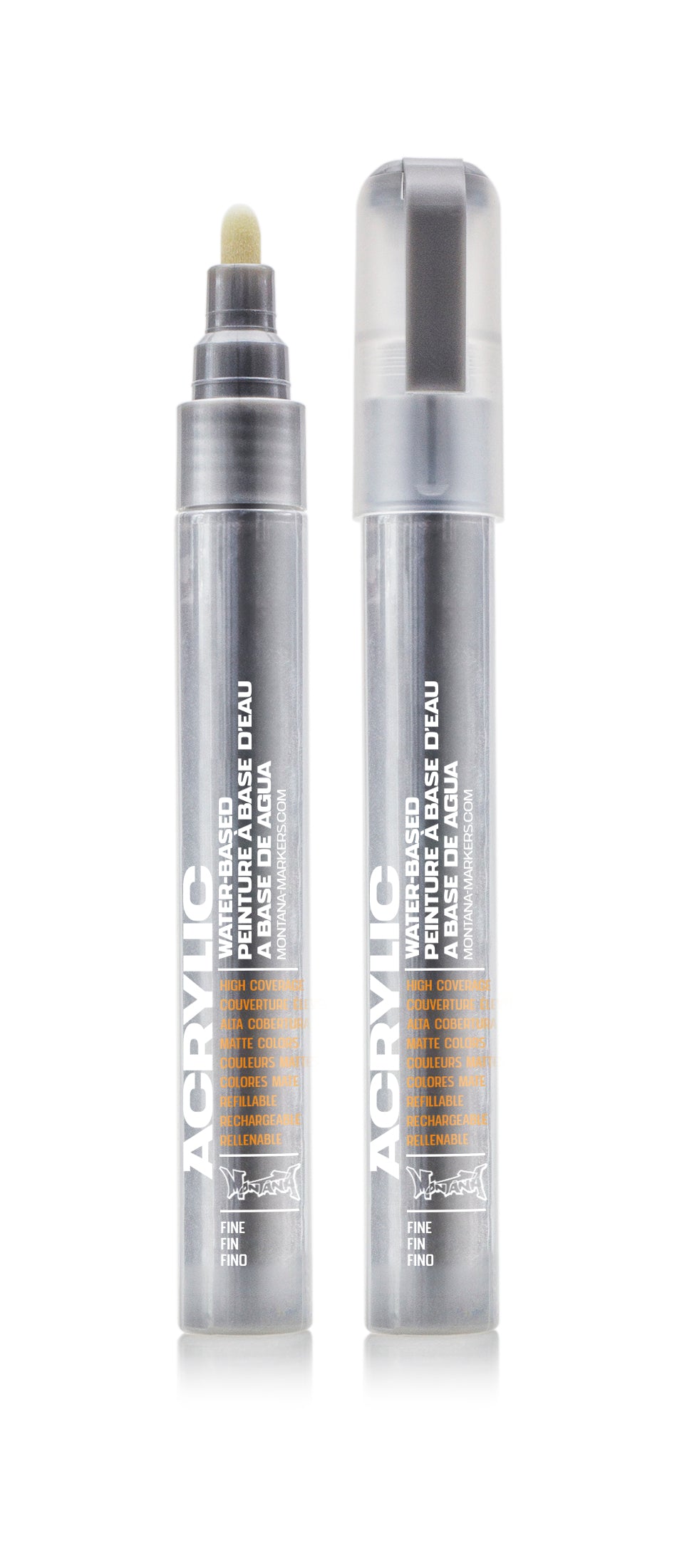 Montana Acrylic Marker 2mm – Silver Matt