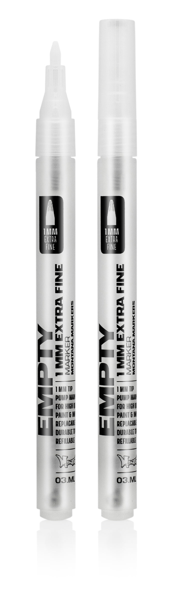 Montana Black Empty Marker – Round Extra Fine Tip 1mm