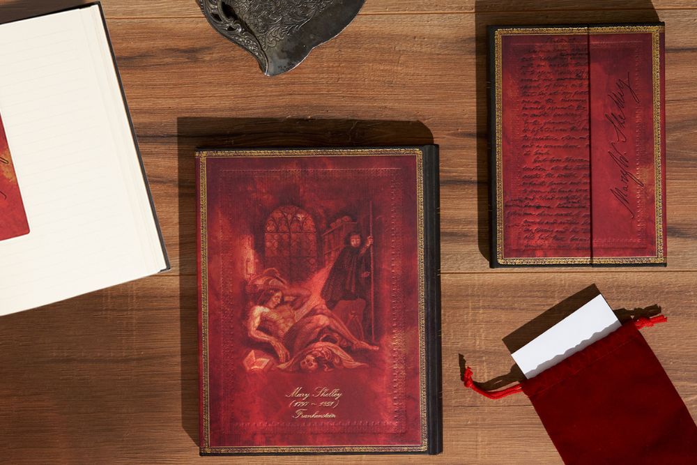 Paperblanks Mary Shelley, Frankenstein Ultra Hardback Journal – Lined, 144 Pages – design detail
