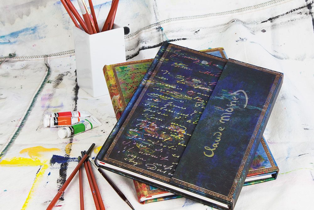 Paperblanks Monet (Water Lilies), Letter to Morisot Midi Hardback Journal – Lined, 144 Pages – design detail