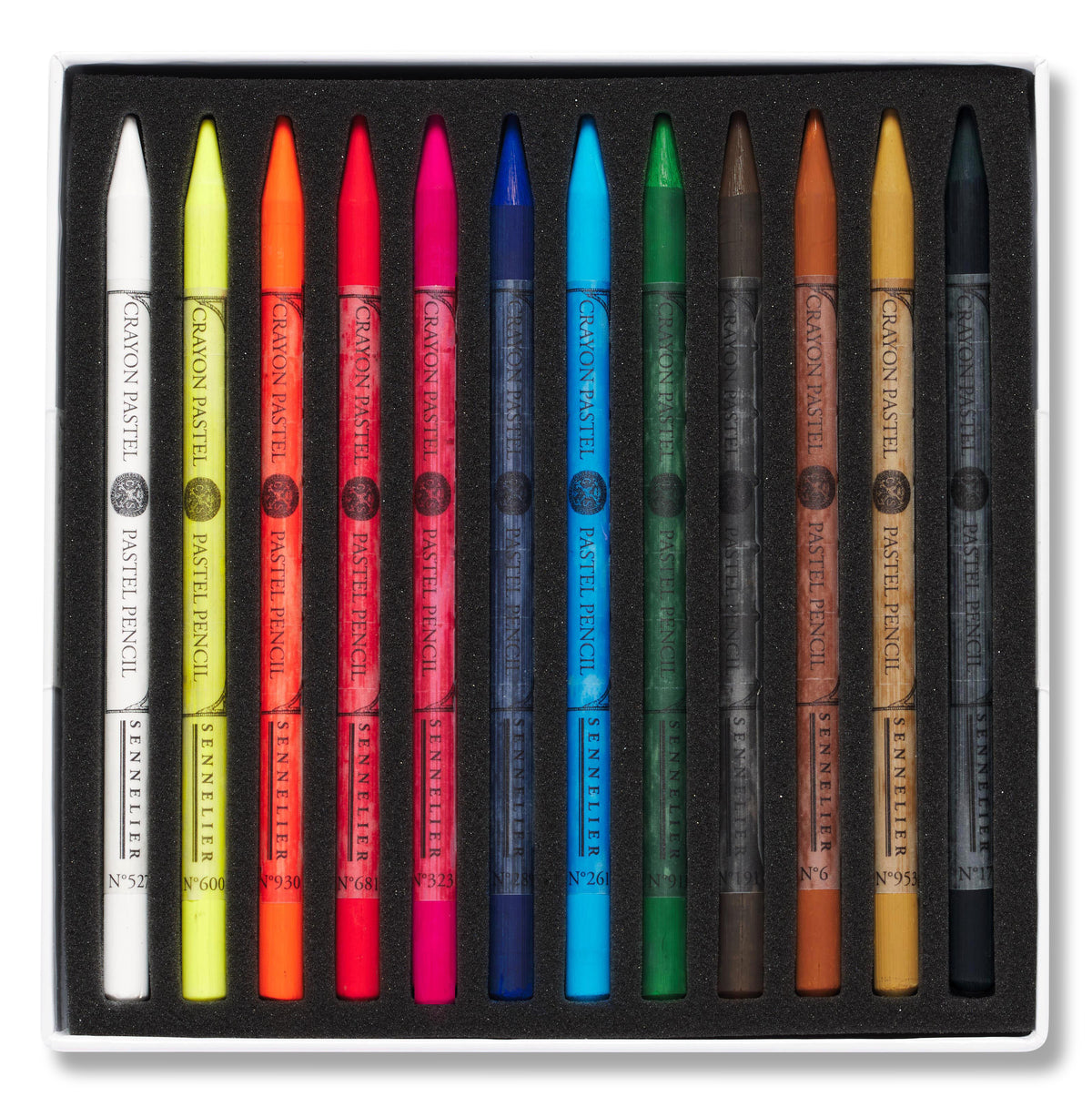 Sennelier Pastel Pencil Set – 12 Assorted with 12 Empty Slots